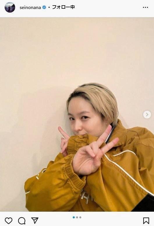 清野菜名　金髪ショートに変身!   出産後初インスタに「似合ってる」かっこいい「すっぴん?」