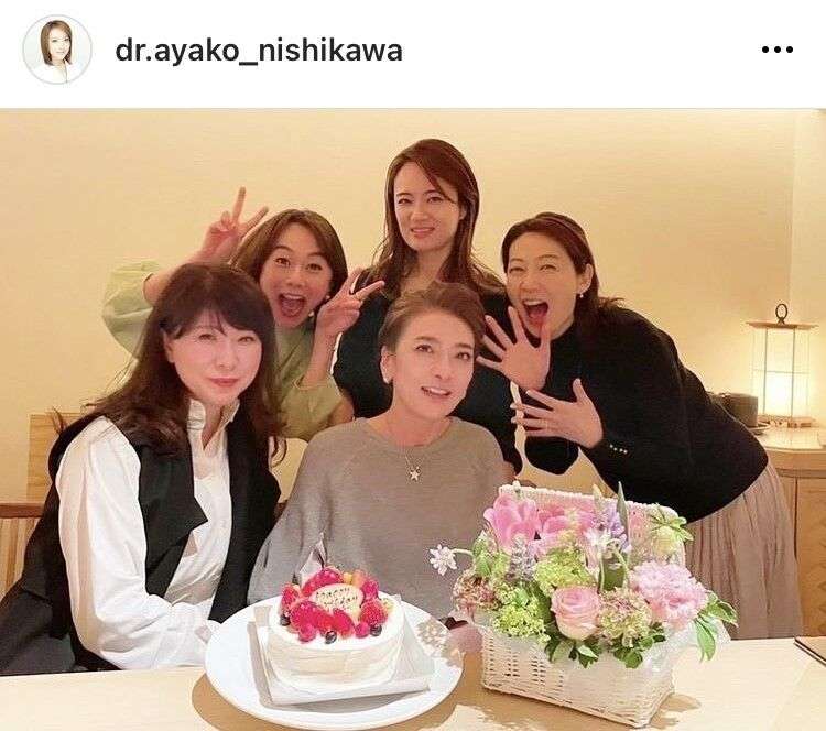 脳内出血からリハビリ中の西川史子「明るくて優しい友達　私の財産」…木佐彩子アナらが誕生日祝い : スポーツ報知