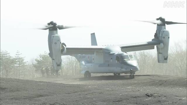 日米共同訓練に陸自オスプレイが初参加 離島防衛を想定 静岡 | NHK | 自衛隊
