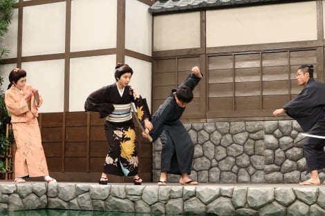 ドリフのコントに“大挑戦”第2弾放送へ 井上咲楽&山之内すず&百田夏菜子が体張って“水落ち”コント