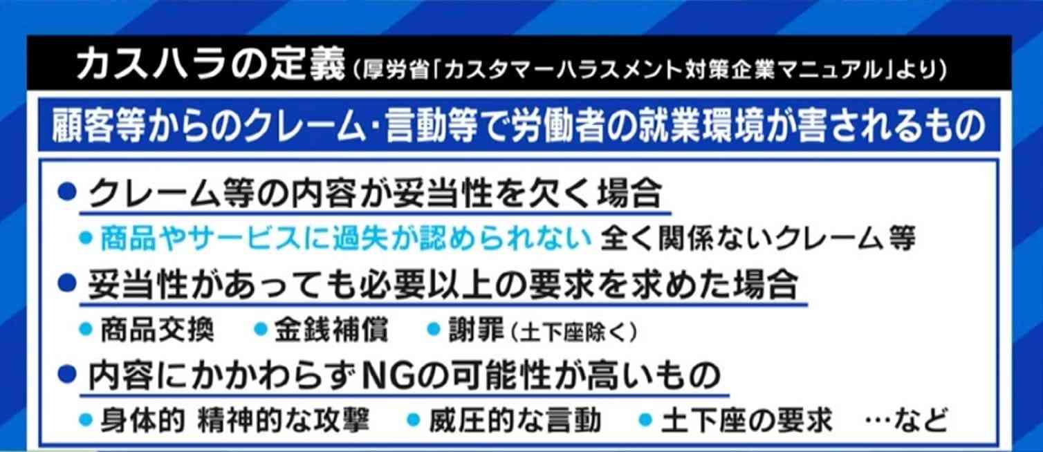 “お客様は神様”文化から、従業員を守る姿勢を示す時代に…厚労省も対策に乗り出す「カスハラ」問題 | 経済・IT | ABEMA TIMES