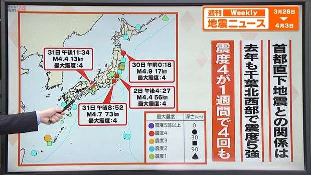 各地で相次ぐ震度4の地震 首都直下地震で想定されるパターン公開も - ライブドアニュース