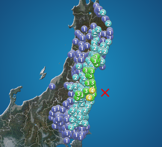 福島県で震度4の地震発生 | ウェザーニュース