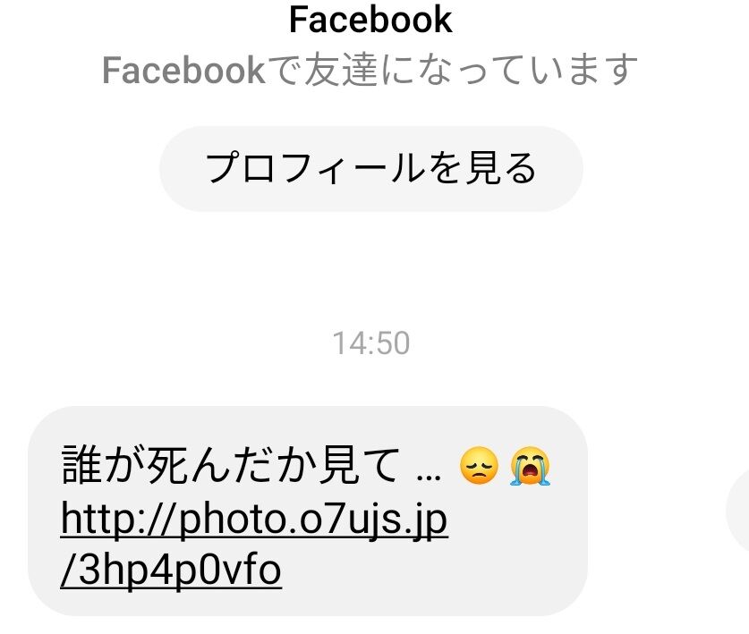「誰が死んだか見て」小学校友人から突然…「メッセンジャー」で悪質スパムが流行中