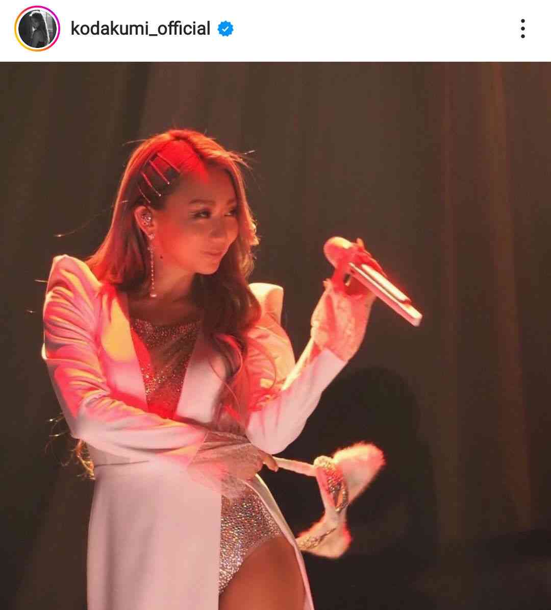 倖田來未、ライブのステージショット公開に「最倖でした」「かわいすぎます」