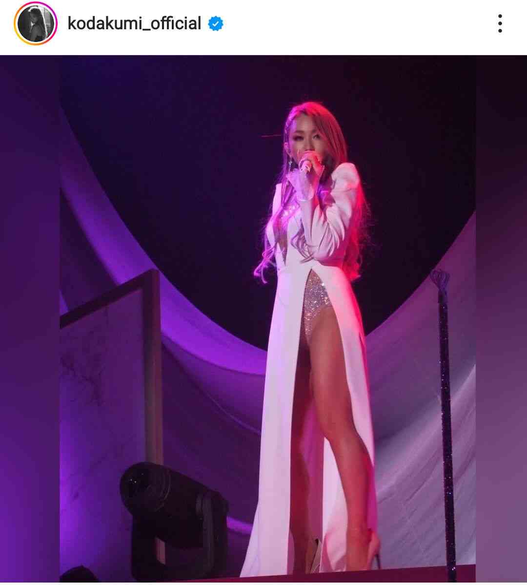 倖田來未、ライブのステージショット公開に「最倖でした」「かわいすぎます」