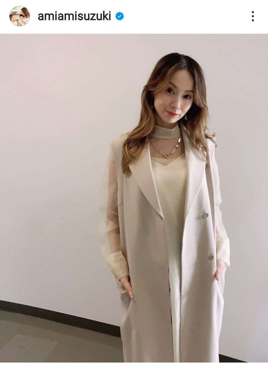 第3子妊娠中の鈴木亜美、ふんわりワンピ姿に「お腹ふっくらしてきましたね」気遣う声