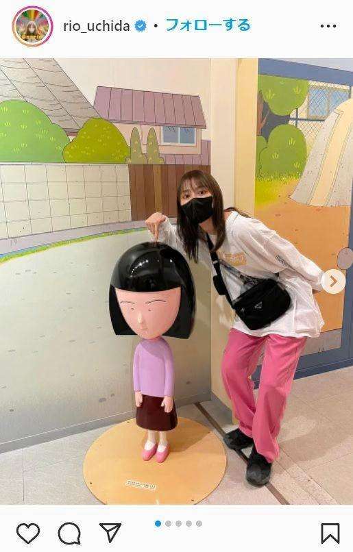 内田理央、静岡の旅満喫 ちびまる子ちゃんランドに、サウナの聖地にご満悦