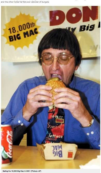50年間ほぼ毎日ビッグマックを食べ続ける男性　総計3万2000個を超えるも健康に問題なし（米）