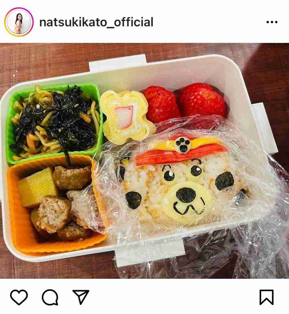 加藤夏希「キャラもの難しい！」　愛情たっぷりキャラ弁公開に「美味しそう」「とてもかわいい」の声