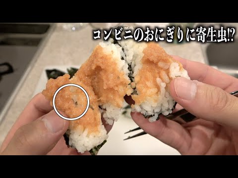 【閲覧注意】コンビニのおにぎりで辛子明太子は寄生虫だらけらしい - YouTube