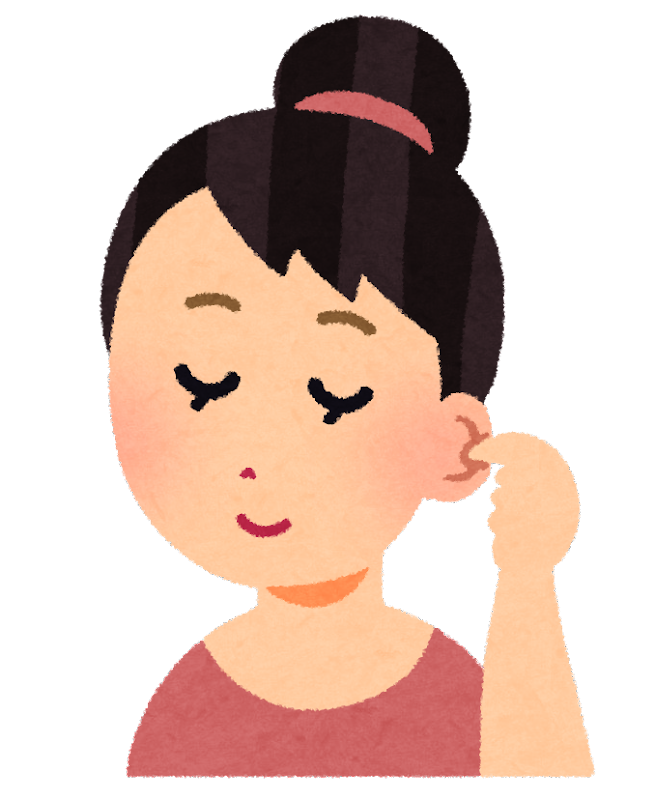 直毛のお団子ヘア