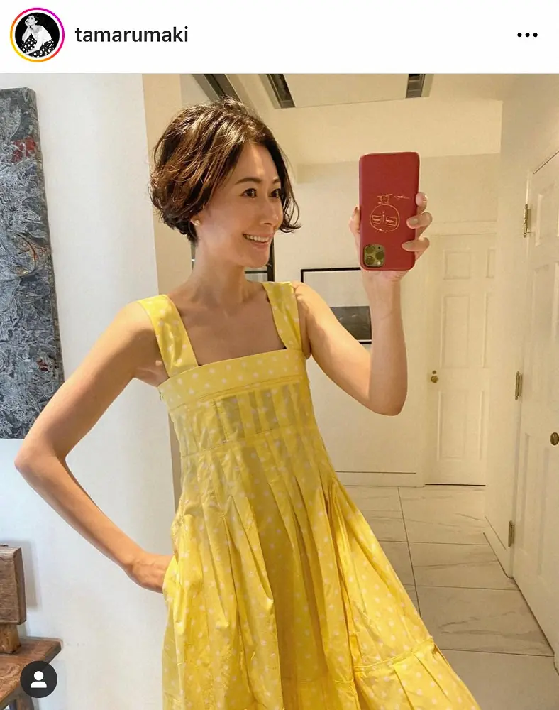 田丸麻紀　デコルテ全開ノースリワンピ姿が反響「ほっそー！」「えっ！こんなガリガリなの」