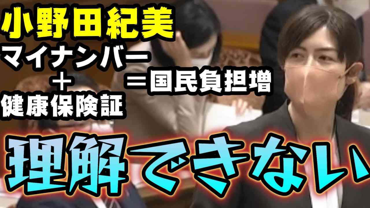 【国会】小野田紀美 厚労省に激おこ　マイナ保険証普及のために医療負担増で「理解できない」 - YouTube