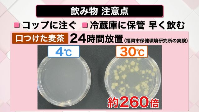 口をつけたペットボトル、一番細菌が増えた飲料は？減少したものも