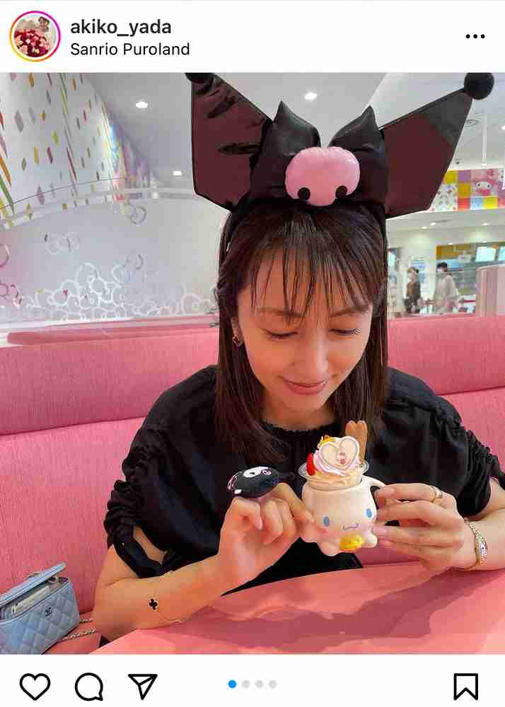 矢田亜希子　クロミちゃんに大変身！カチューシャつけた姿に「小悪魔コス」「かわいい」の声