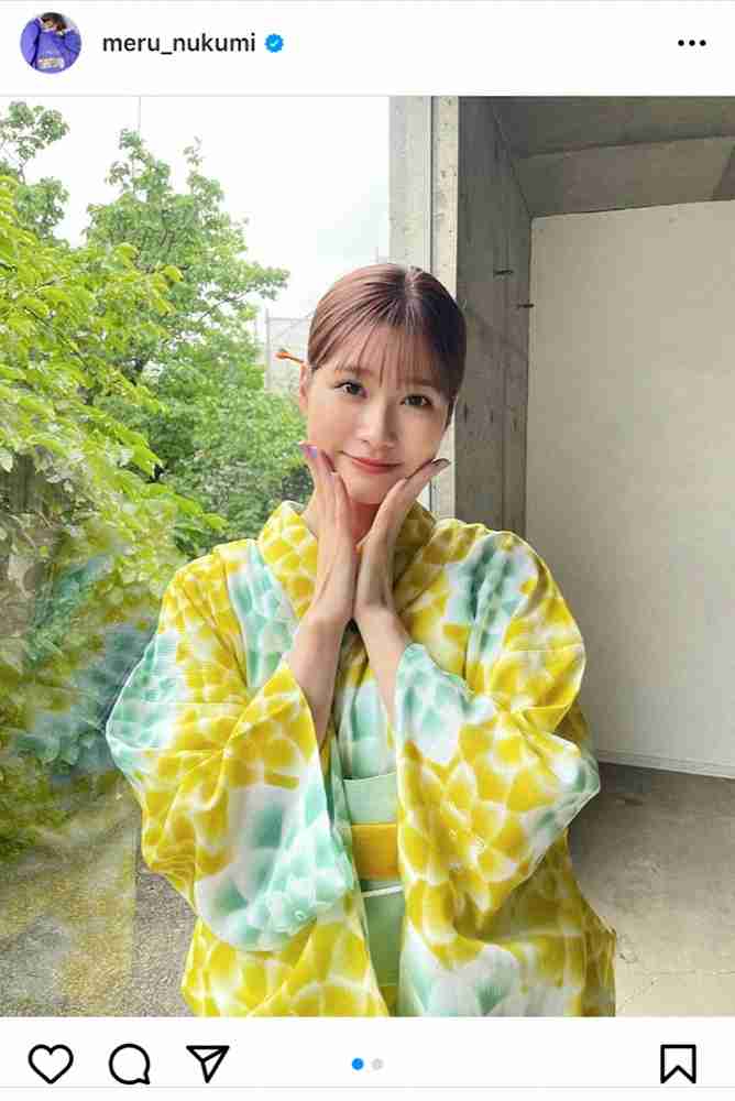 めるる（生見愛瑠）　爽やか浴衣姿に称賛続々「可愛すぎる」「夏だね～」「一緒に花火見たい」