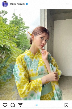 めるる　爽やか浴衣姿に称賛続々「可愛すぎる」「夏だね～」「一緒に花火見たい」― スポニチ Sponichi Annex 芸能