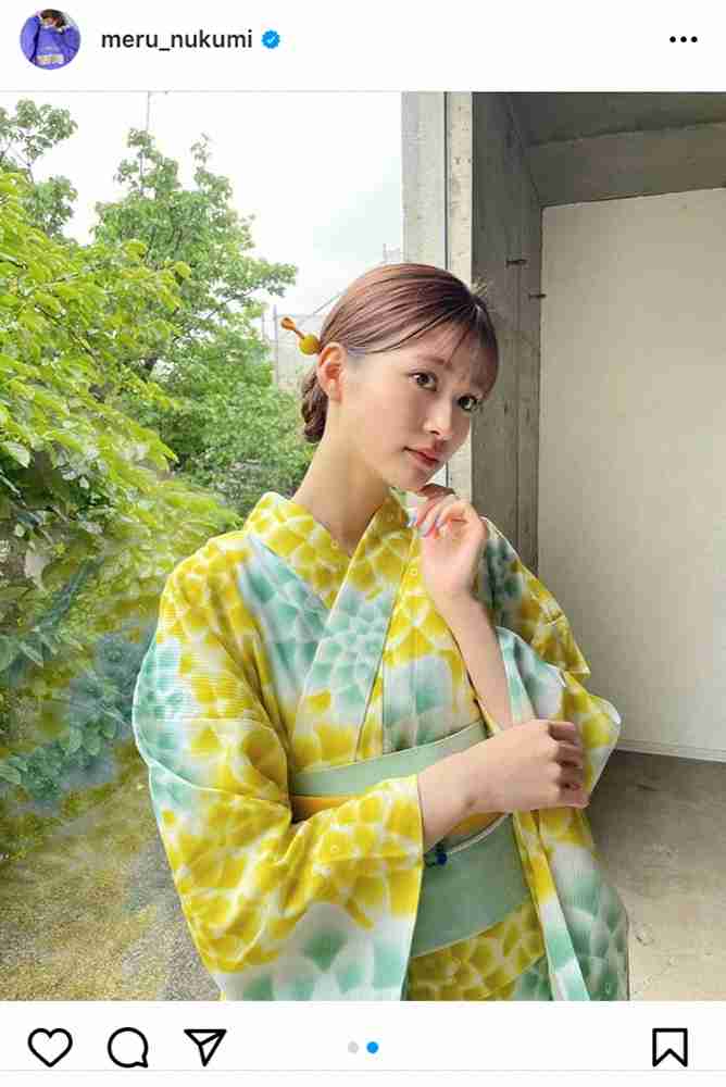 めるる（生見愛瑠）　爽やか浴衣姿に称賛続々「可愛すぎる」「夏だね～」「一緒に花火見たい」