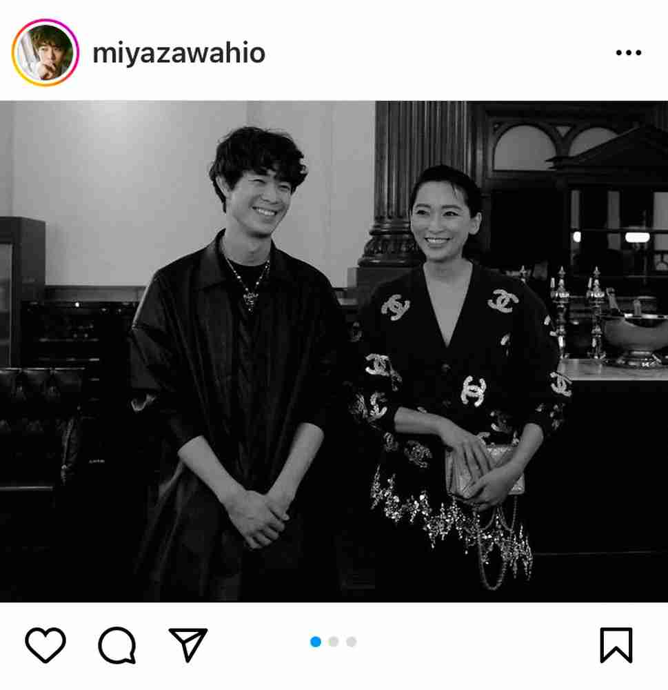 宮沢氷魚 全身シャネル…杏との再会2ショットにファン歓喜「最高すぎる」「嬉しすぎて泣きそう」