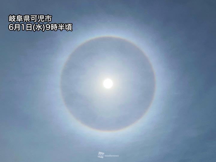 関東から西日本の広範囲でハロ出現　今日は長い時間見られる所も - ウェザーニュース