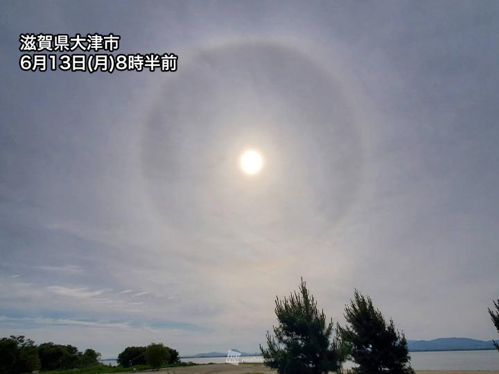近畿から関東でハロやアークが出現　今日の日差しは貴重に - ウェザーニュース