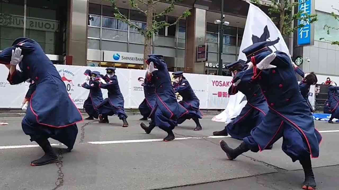 JR九州櫻燕隊 2022/06/11 YOSAKOIソーラン祭り 一番街会場演舞 - YouTube