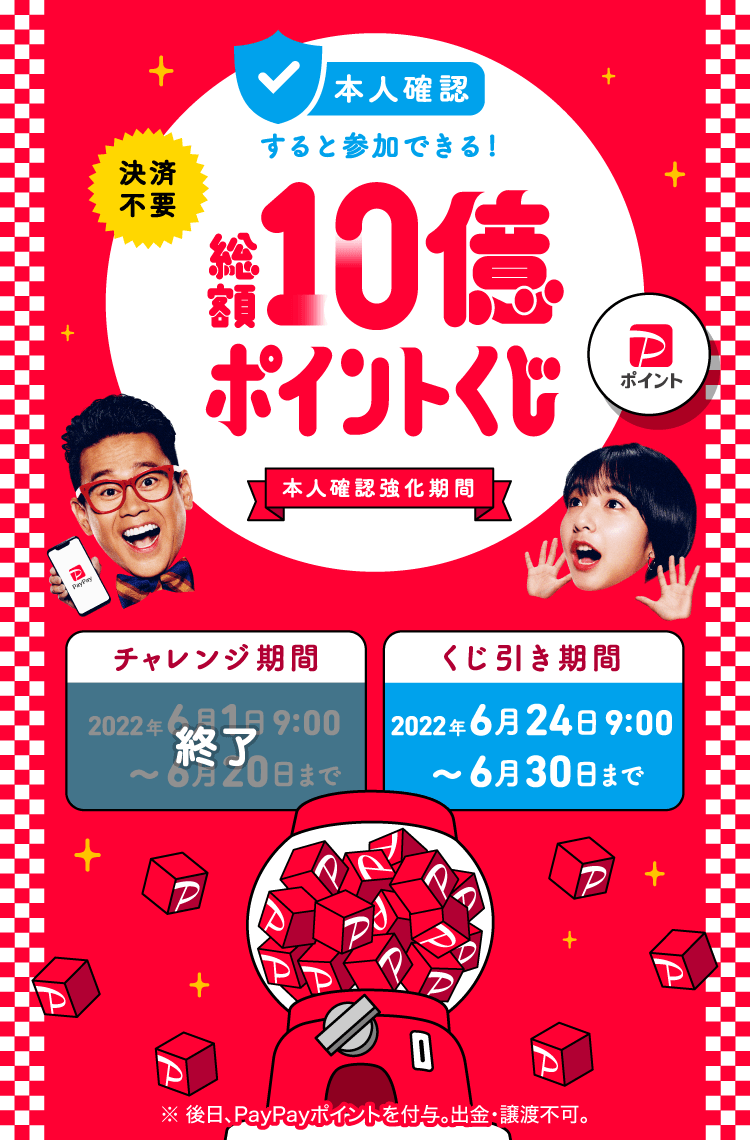 【PayPay】総額10億円くじいくらでした?