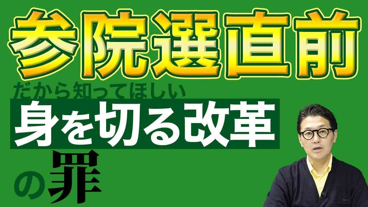 参院選直前だから知ってほしい「身を切る改革」の罪 - YouTube