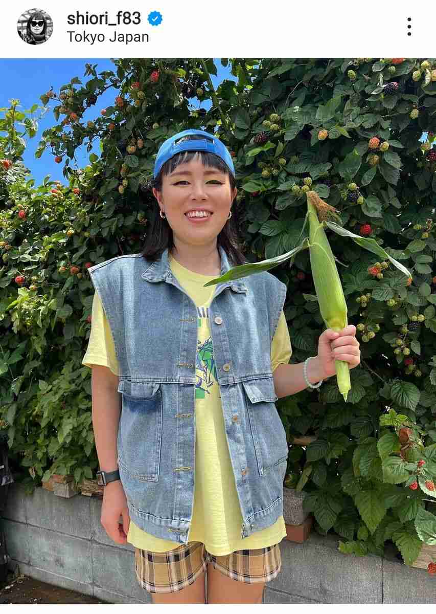 元ブルゾンちえみ・藤原しおり、32歳直前の近影が「かわいすぎる」ナチュラルメイクで夏コーデ