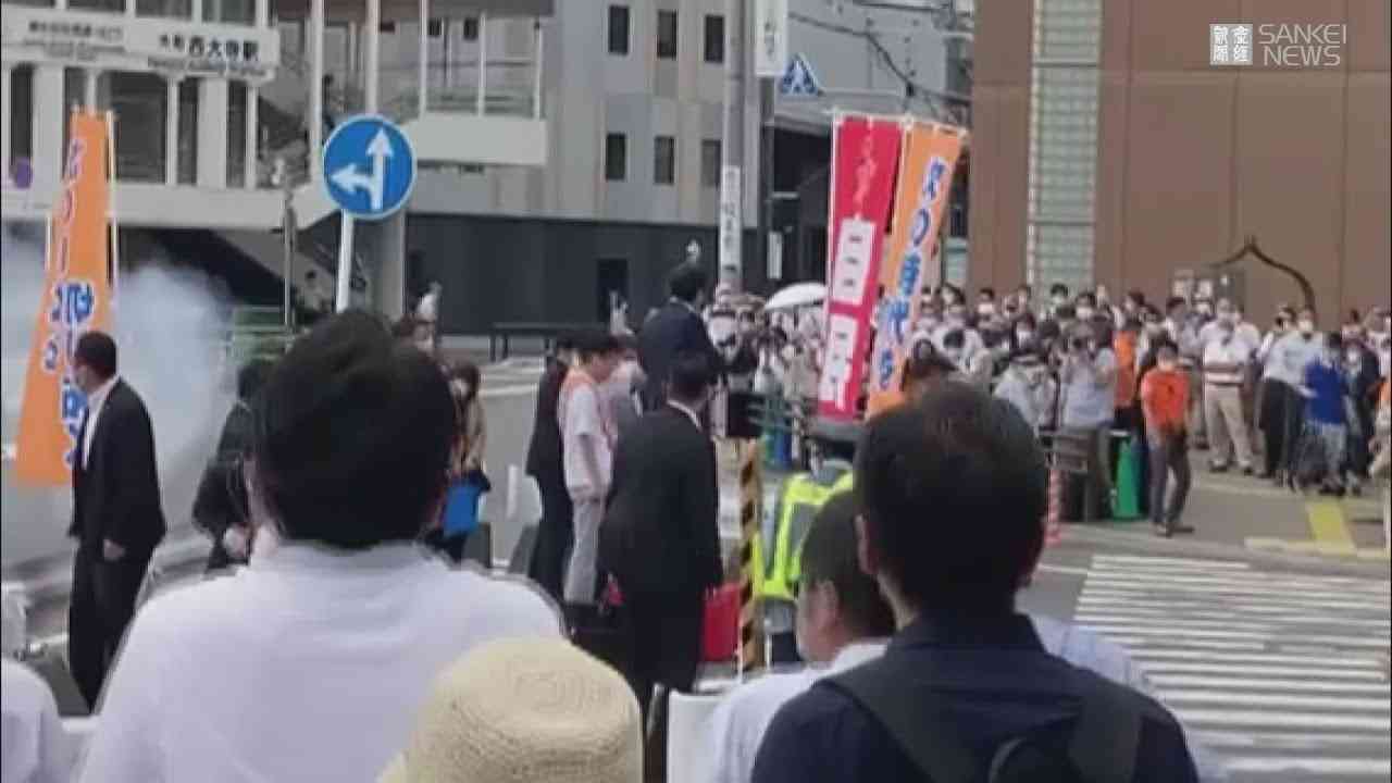 安倍元首相銃撃の瞬間