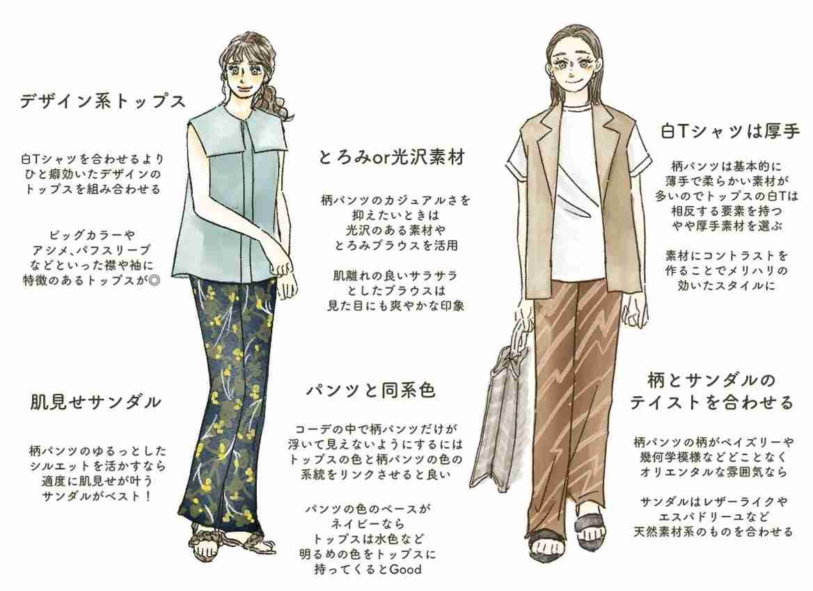 流行の「柄パンツ」パジャマに見えるはき方してない？洗練させる簡単コツ | 女子SPA！