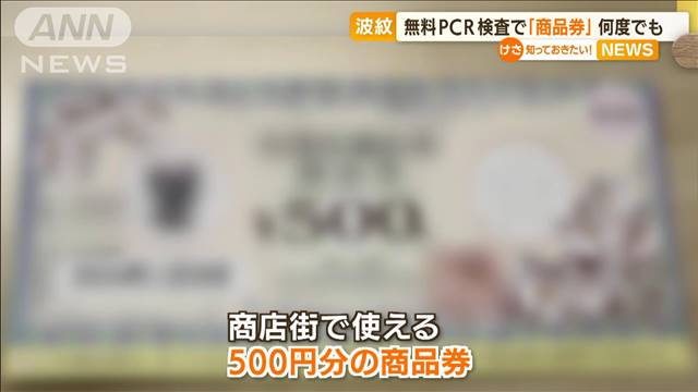 無料PCR検査で「商品券」　何度でも…“事務経費”事業者が多く得るため？