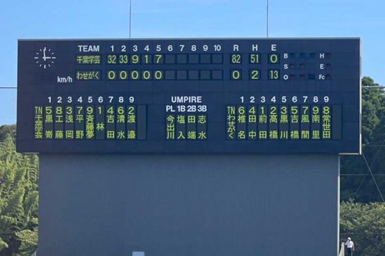 【高校野球】千葉学芸、大会新82得点の“歴史的大勝”　1イニング7発＆最多連続得点など記録ずくめ