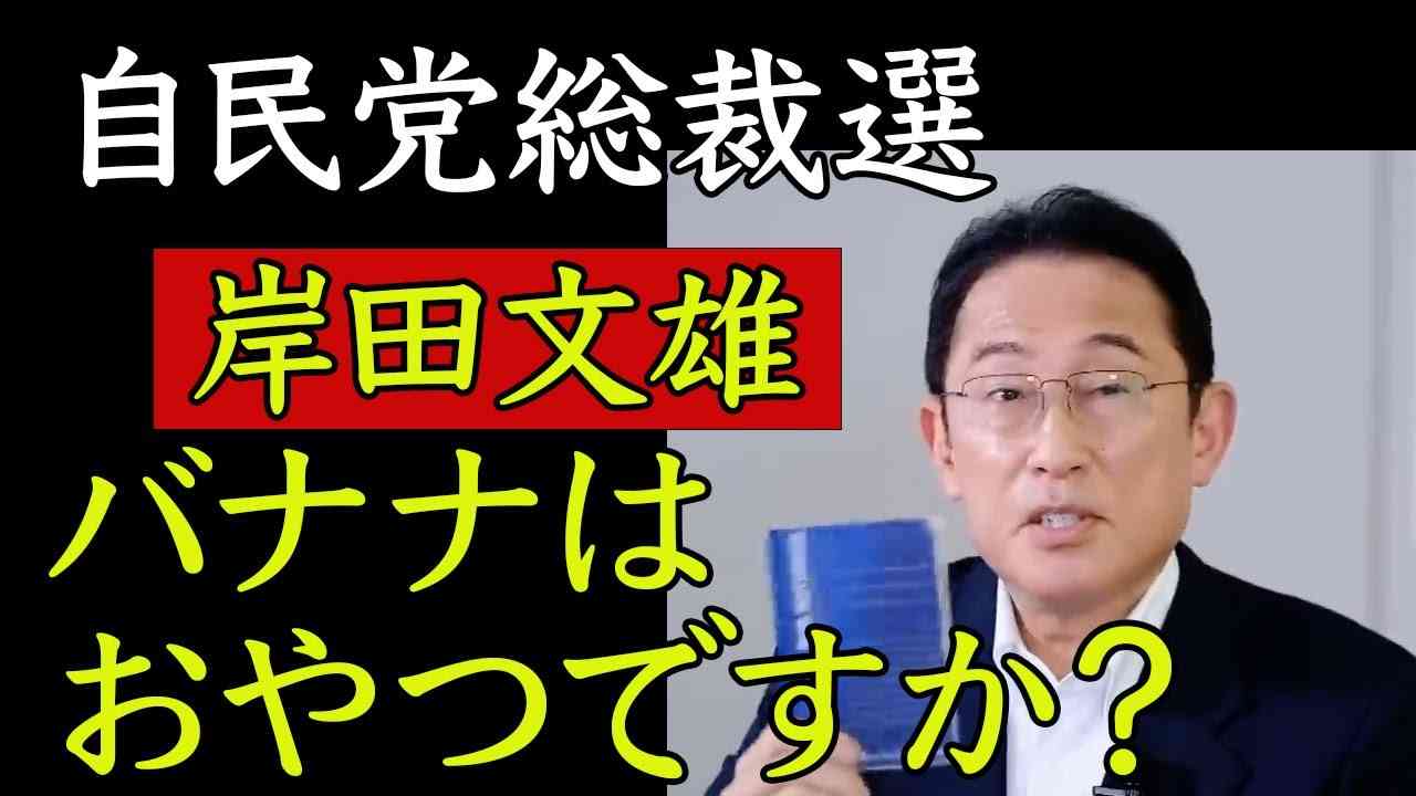 【自民党総裁選２０２１】岸田文雄　バナナはおやつですか？ - YouTube