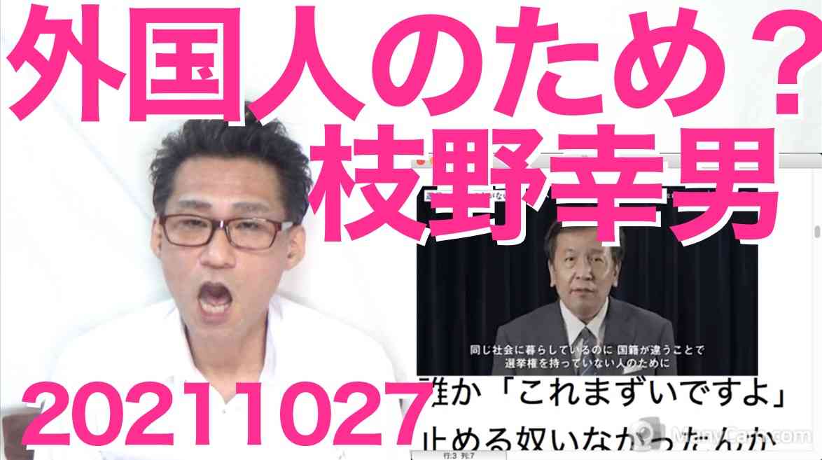 枝野幸男「外国人のために選挙に行ってください」何言ってんだこいつ 20211027 - くつざわ亮治（クツザワリョウジ） ｜ 選挙ドットコム