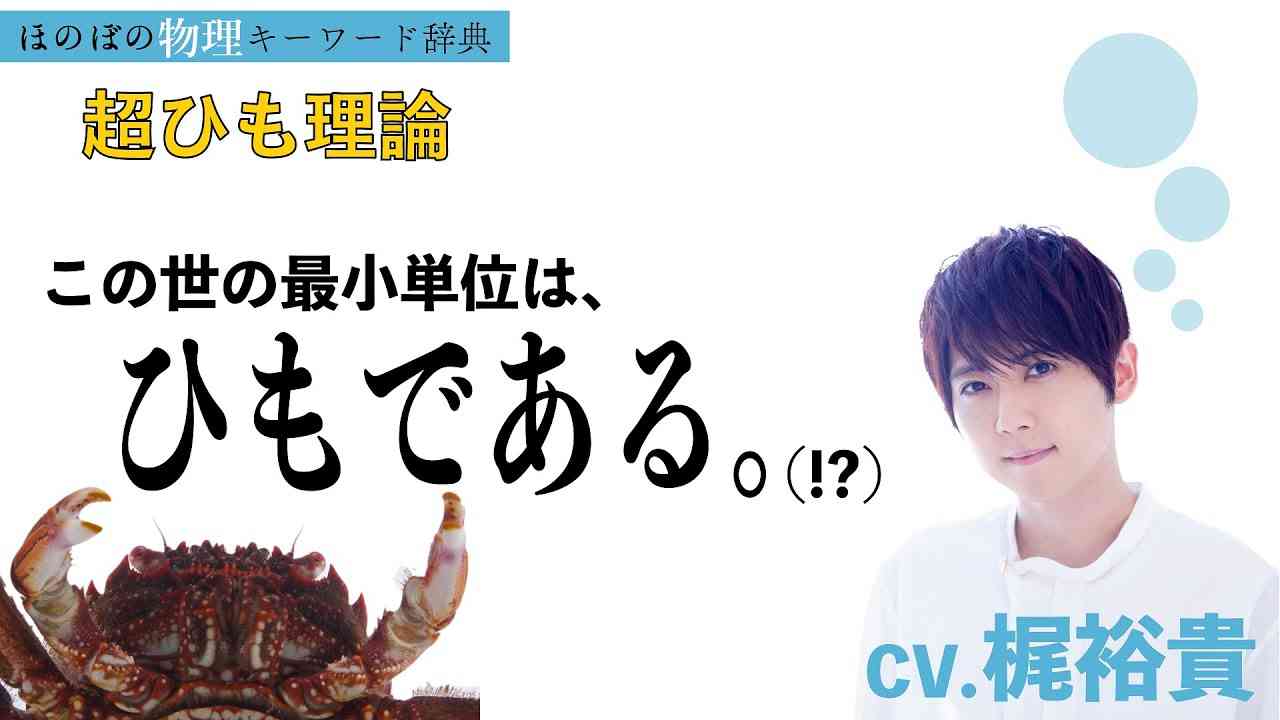 【ほのぼの物理】#1「超ひも理論」✗ ショウジンガニ【CV.梶裕貴】 - YouTube