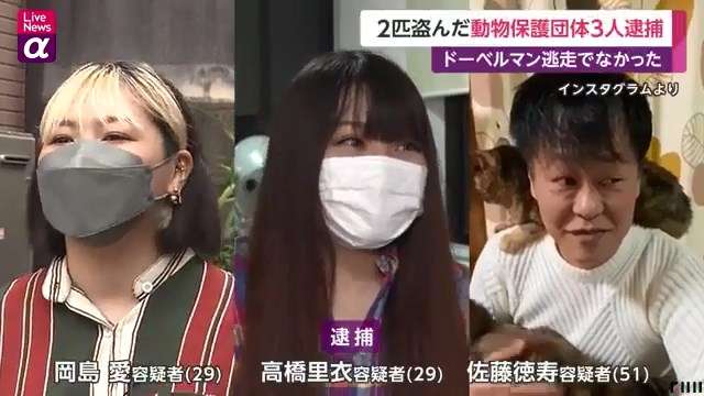 飼い犬のドーベルマンを盗み出す 動物愛護団体メンバーら 起訴内容認める 千葉・木更津市