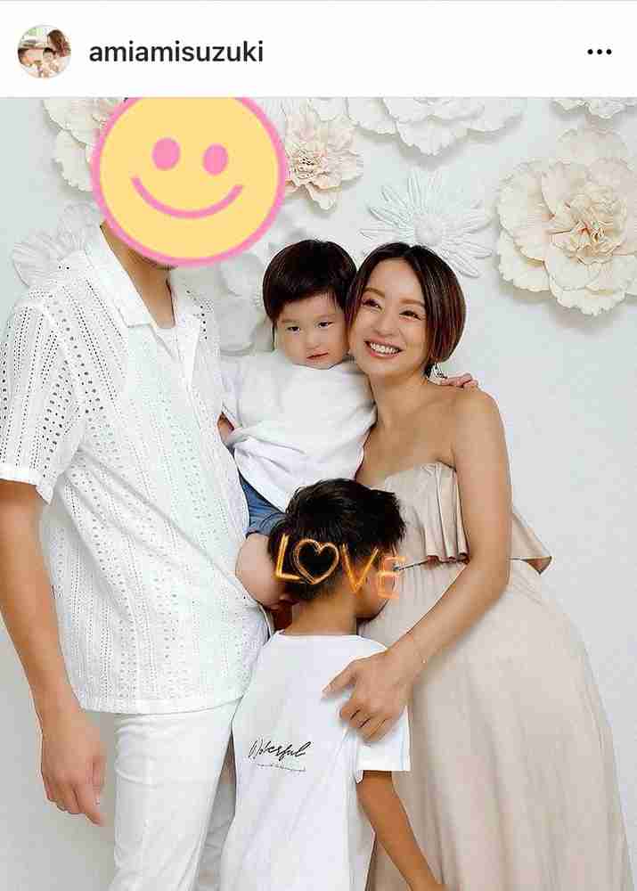 第3子妊娠中の鈴木亜美 計画無痛分娩控え「明日、入院します」 ファミリーマタニティーフォトも披露