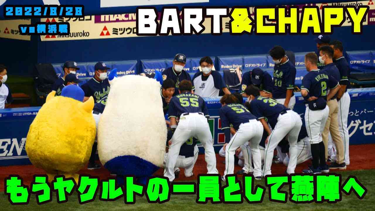 BART&CHAPY　もうヤクルトの一員として燕陣へ？？　2022/8/28 vs横浜 - YouTube