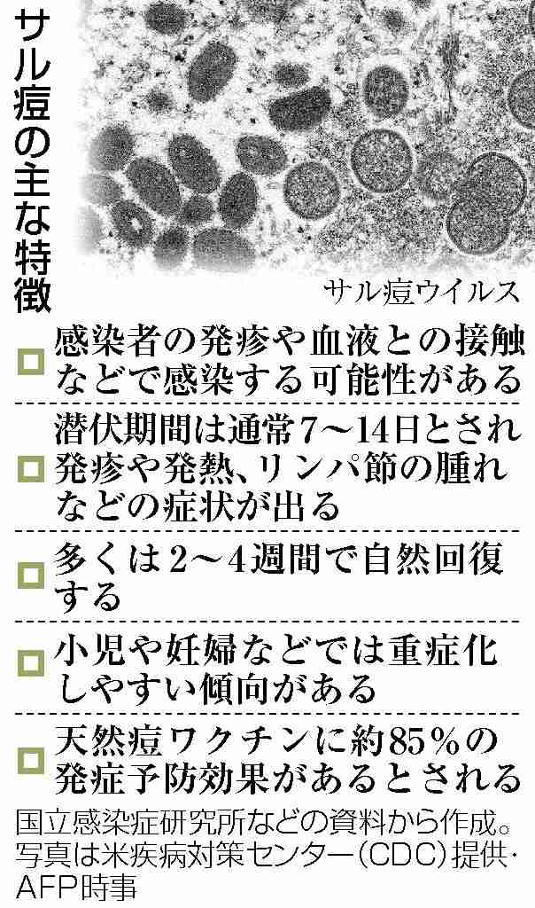 サル痘、拡大の兆候なし　初確認１カ月、４例判明―専門家「過度な心配不要」：時事ドットコム
