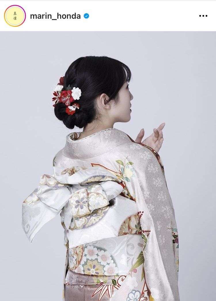 宇野昌磨と交際の本田真凜、あでやかな振り袖姿を披露「すっかり大人の女性」「美しすぎる」と話題