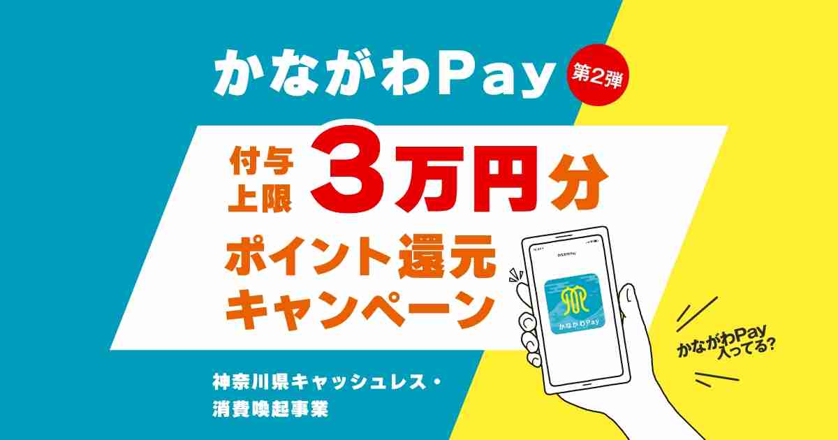 3万円分ポイント還元キャンペーン／神奈川県キャッシュレス・消費喚起事業