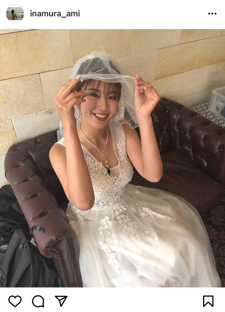 稲村亜美“女神級”ウエディングドレス姿に「ご報告の投稿かと」「こんな花嫁さんが隣にいてくれたら」の声― スポニチ Sponichi Annex 芸能