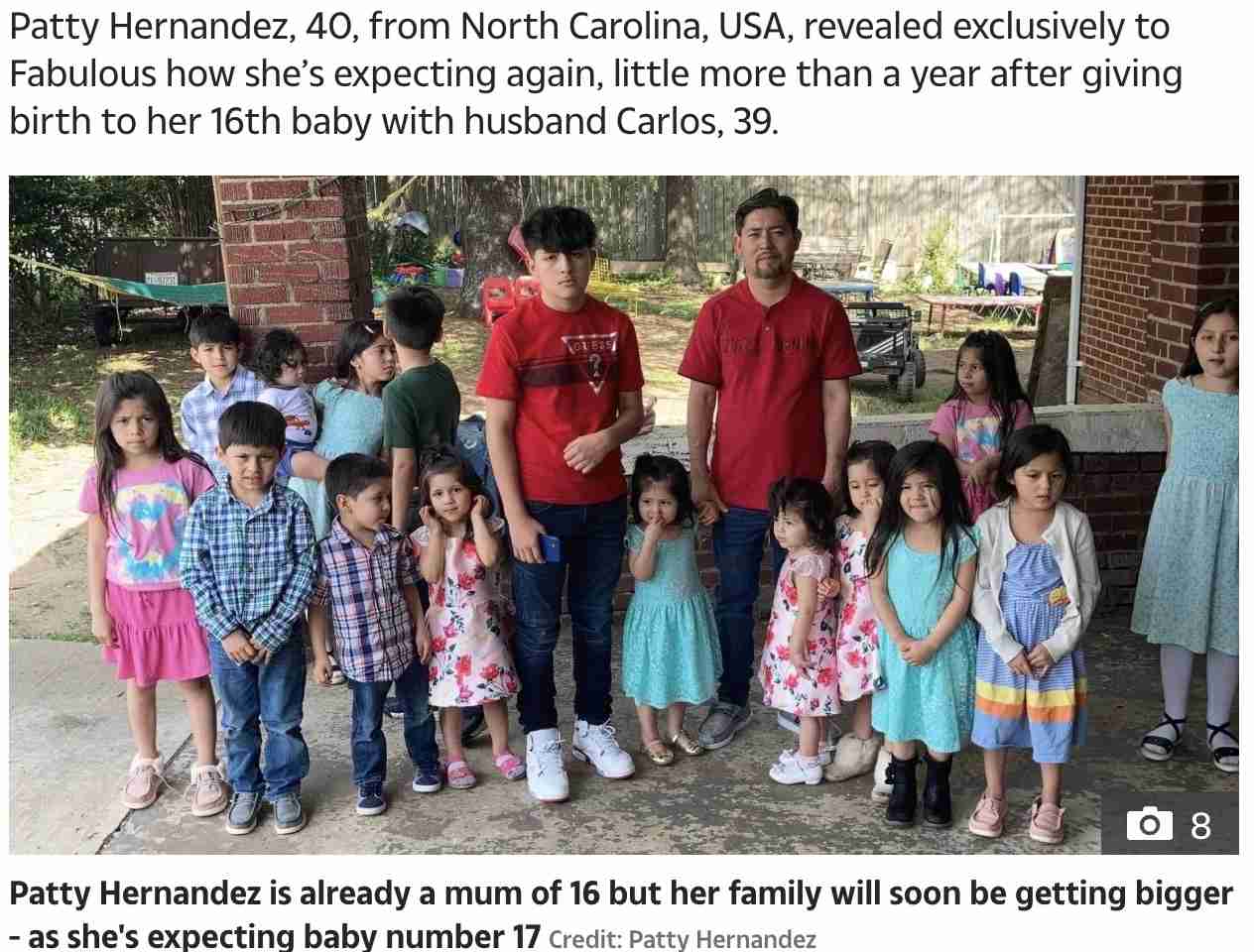 16人の年子を育てる母親、最後の出産から1年経ち17人目の妊娠が発覚(米)