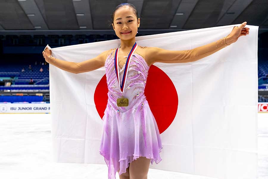 フィギュア13歳島田麻央、ジュニアGP制した3回転アクセルを海外称賛「Wow」「圧巻！」
