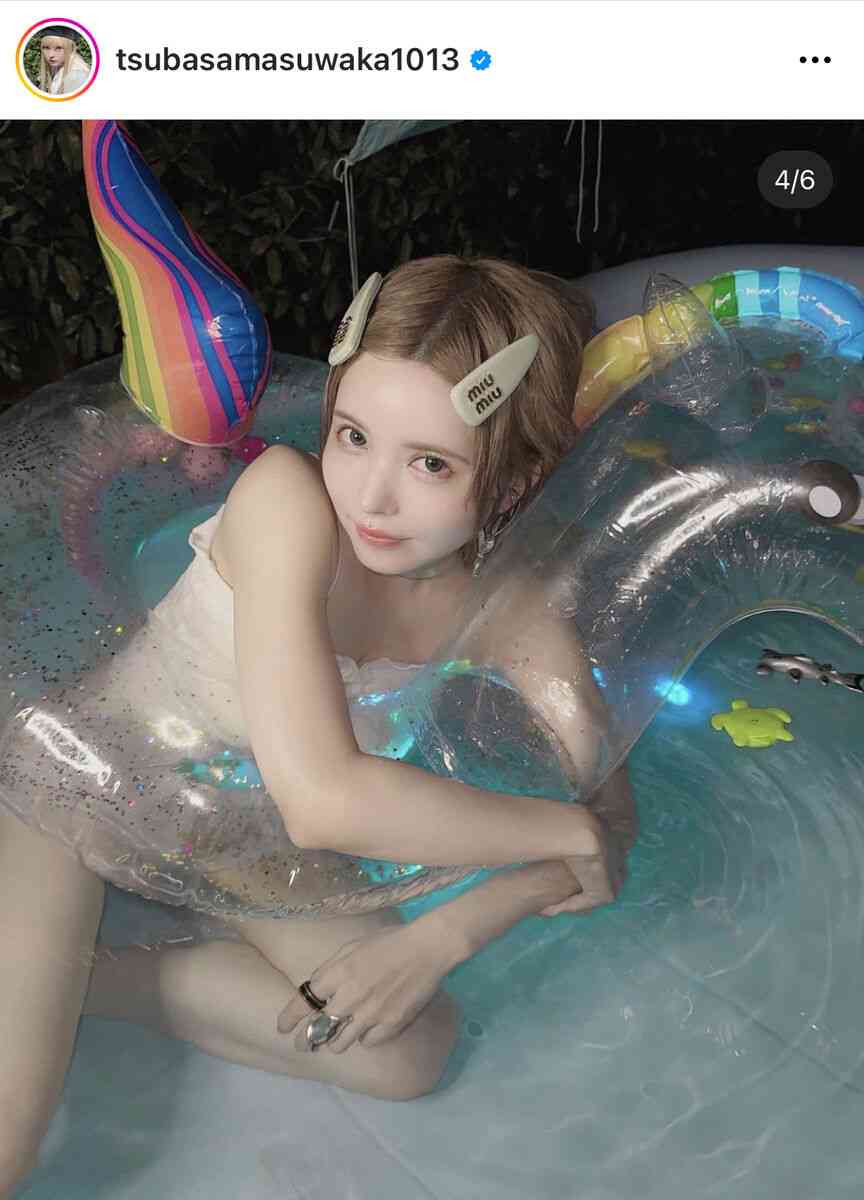 益若つばさ、自宅で手作りナイトプール！本格的な光景にフォロワーも「映えプール」「幻の美しさ」と称賛