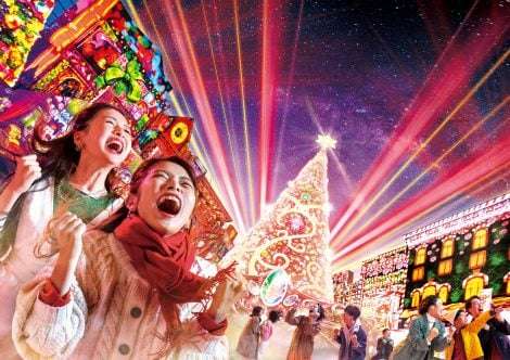 USJ、クリスマスに『スーパー・ニンテンドー・ワールド』初装飾 光のツリーは3年ぶり復活