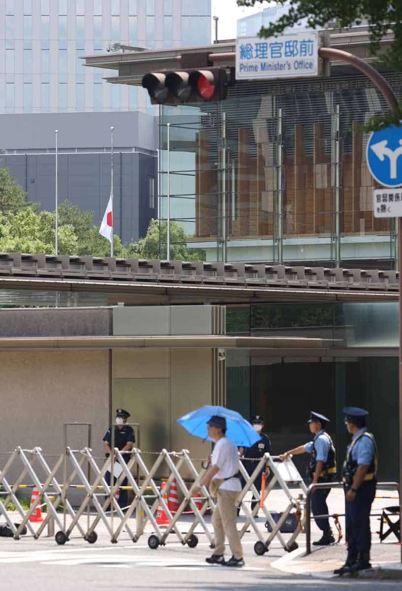 ４５都道府県が半旗や弔旗　黙とうゼロ、４３知事参列―安倍氏国葬：時事ドットコム