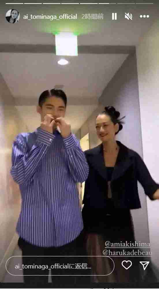 冨永愛　長男・章胤とトークイベント共演　緊張する愛息子の姿に“母の顔”で笑顔も